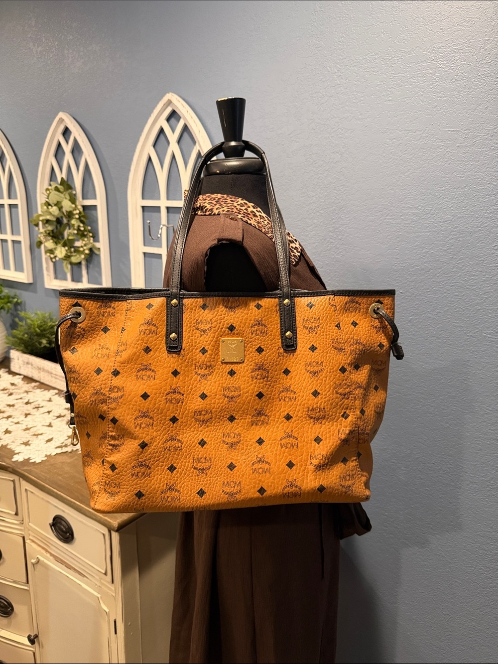 MCM Cognac Reversible Tote bag